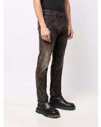 dunkelgraue bedruckte Jeans von DSQUARED2