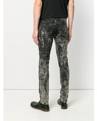 dunkelgraue bedruckte Jeans von BLK DNM