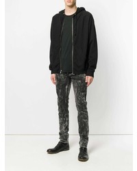 dunkelgraue bedruckte Jeans von BLK DNM