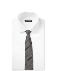 dunkelgraue bedruckte Krawatte von Tom Ford