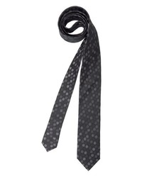 dunkelgraue bedruckte Krawatte von BRUNO BANANI