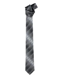 dunkelgraue bedruckte Krawatte von ENGBERS