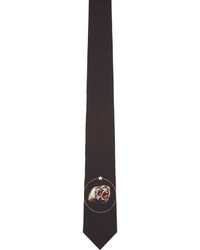 dunkelgraue bedruckte Krawatte von Givenchy