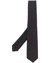 dunkelgraue bedruckte Krawatte von Kiton