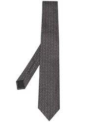 dunkelgraue bedruckte Krawatte von Moschino