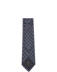 dunkelgraue bedruckte Krawatte von Seidensticker