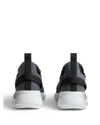dunkelgraue bedruckte niedrige Sneakers von DSQUARED2