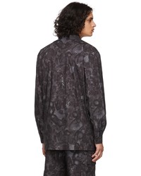 dunkelgraue bedruckte Shirtjacke von McQ