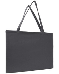 dunkelgraue bedruckte Shopper Tasche aus Segeltuch von Bless