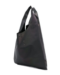 dunkelgraue bedruckte Shopper Tasche aus Segeltuch von Maison Margiela