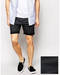 dunkelgraue bedruckte Shorts von Asos