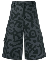dunkelgraue bedruckte Shorts von Moschino