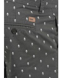 dunkelgraue bedruckte Shorts von Solid