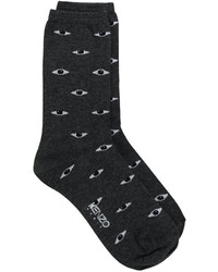 dunkelgraue bedruckte Socken von Kenzo