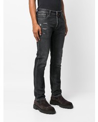 dunkelgraue bestickte Jeans von Jacob Cohen