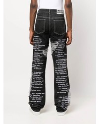 dunkelgraue bestickte Jeans von Who Decides War