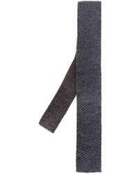 dunkelgraue bestickte Krawatte