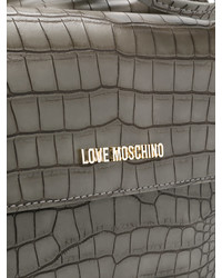 dunkelgraue Beuteltasche von Love Moschino