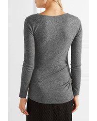 dunkelgraue Bluse von By Malene Birger