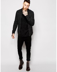 dunkelgraue Bomberjacke von Asos