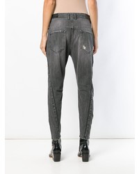 dunkelgraue Boyfriend Jeans mit Destroyed-Effekten von Diesel Black Gold