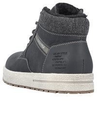 dunkelgraue Brogue Stiefel von Rieker