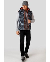 dunkelgraue Camouflage ärmellose Jacke von FiNN FLARE