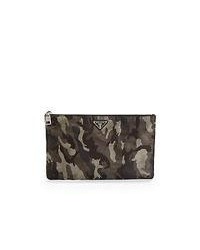 dunkelgraue Camouflage Clutch Handtasche