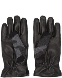 dunkelgraue Camouflage Handschuhe von Valentino
