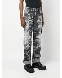 dunkelgraue Camouflage Jeans von DSQUARED2