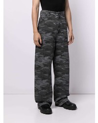 dunkelgraue Camouflage Jeans von Balenciaga