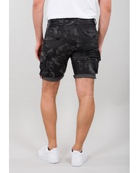 dunkelgraue Camouflage Shorts von Alpha Industries