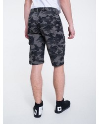 dunkelgraue Camouflage Shorts von Big Star