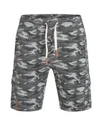 dunkelgraue Camouflage Shorts von INDICODE