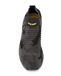 dunkelgraue Camouflage Sportschuhe von Diesel