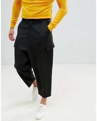 dunkelgraue Cargohose von ASOS DESIGN