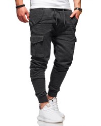 dunkelgraue Cargohose von behype