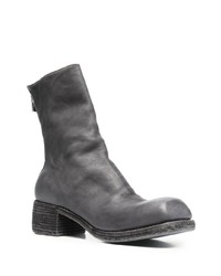 dunkelgraue Chelsea Boots aus Leder von Guidi