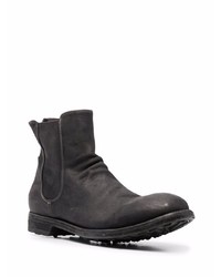 dunkelgraue Chelsea Boots aus Leder von Officine Creative