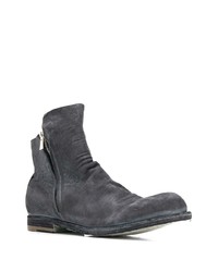 dunkelgraue Chelsea Boots aus Leder von Officine Creative