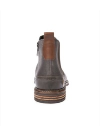 dunkelgraue Chelsea Boots aus Leder von Camp David