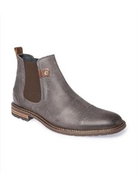 dunkelgraue Chelsea Boots aus Leder von Camp David