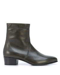 dunkelgraue Chelsea Boots aus Leder von Carvil