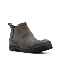 dunkelgraue Chelsea Boots aus Leder von Marsèll