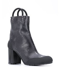 dunkelgraue Chelsea Boots aus Leder von Random Identities