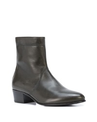 dunkelgraue Chelsea Boots aus Leder von Carvil