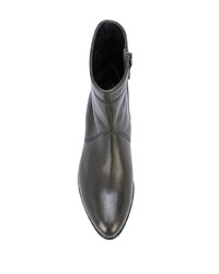 dunkelgraue Chelsea Boots aus Leder von Carvil