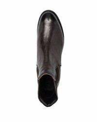 dunkelgraue Chelsea Boots aus Leder von Silvano Sassetti