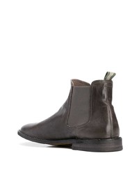 dunkelgraue Chelsea Boots aus Leder von Officine Creative