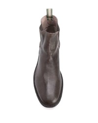 dunkelgraue Chelsea Boots aus Leder von Officine Creative